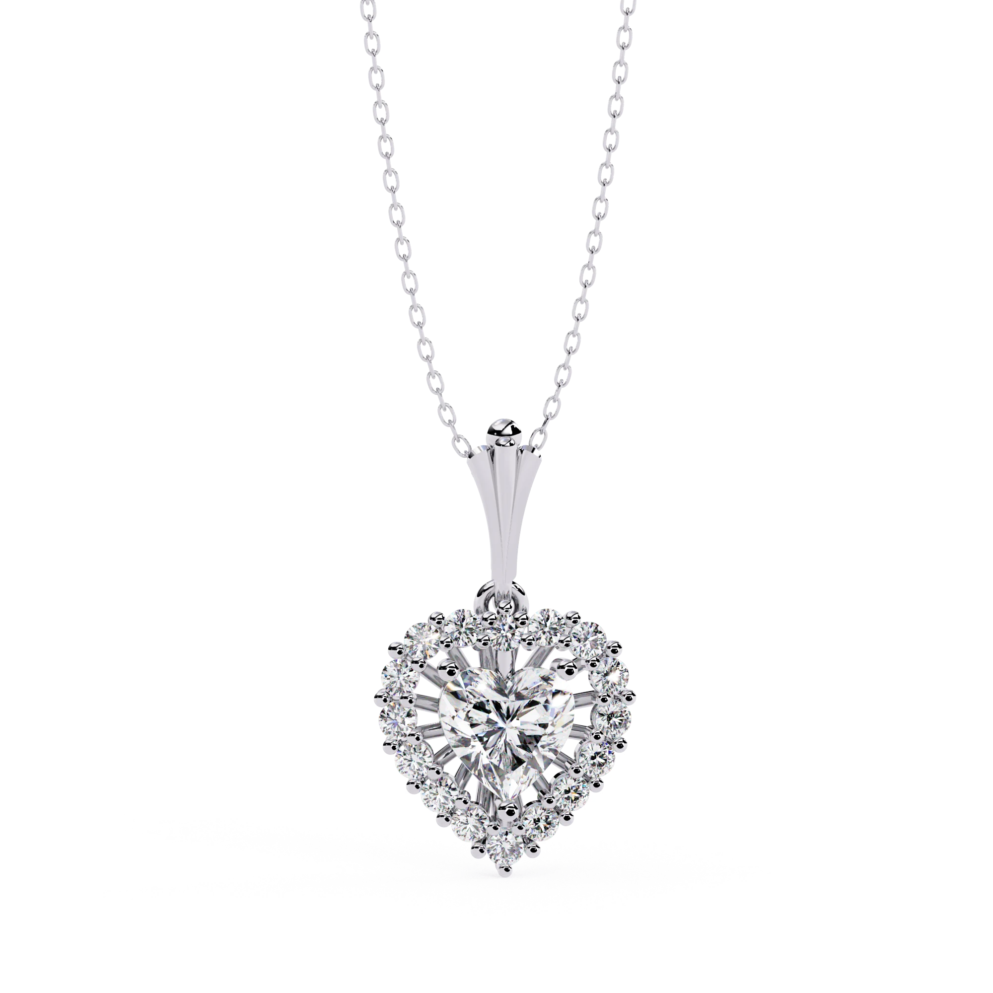 Averielle Heart Radiance Halo Necklace