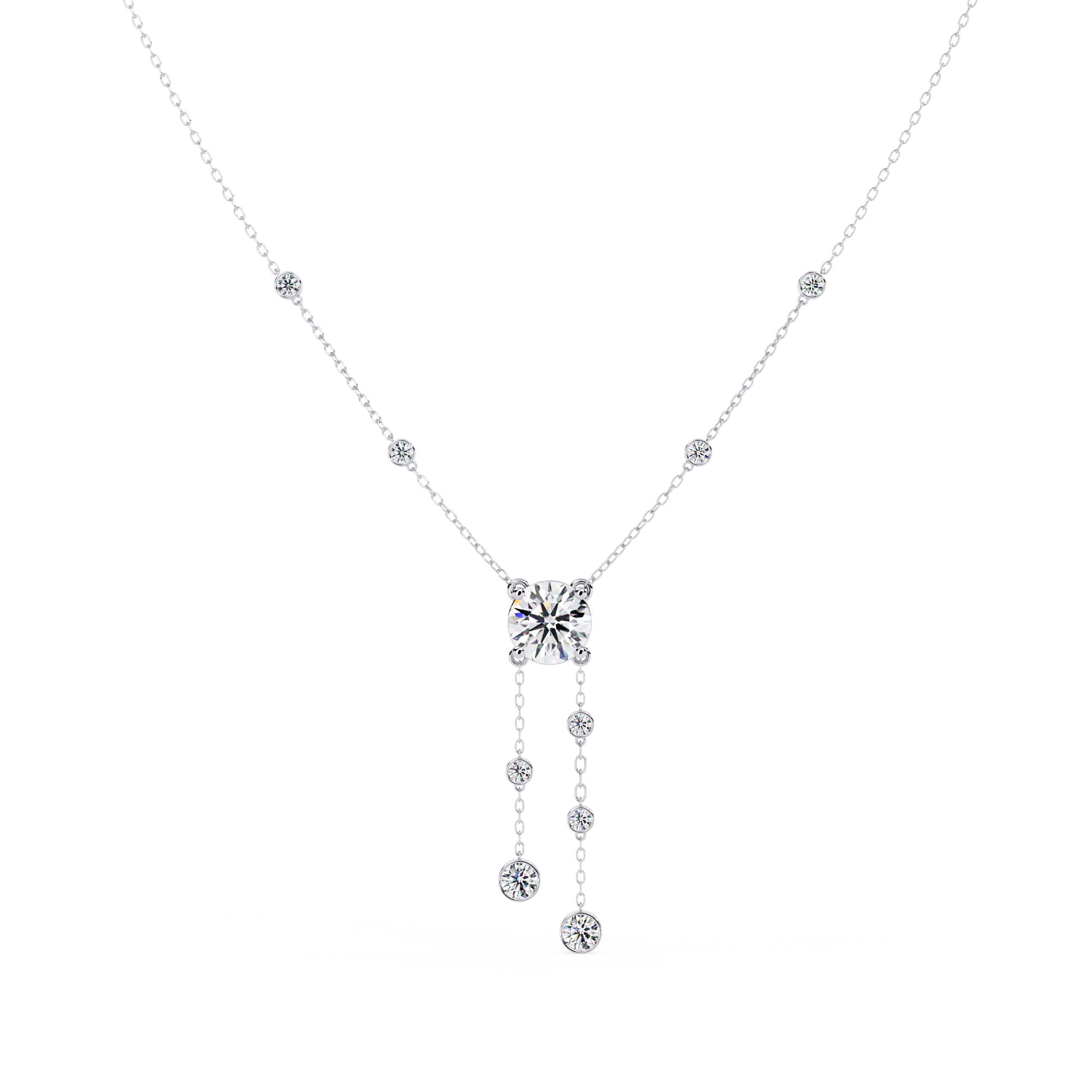 Velysara Round Station Y-Drop Necklace
