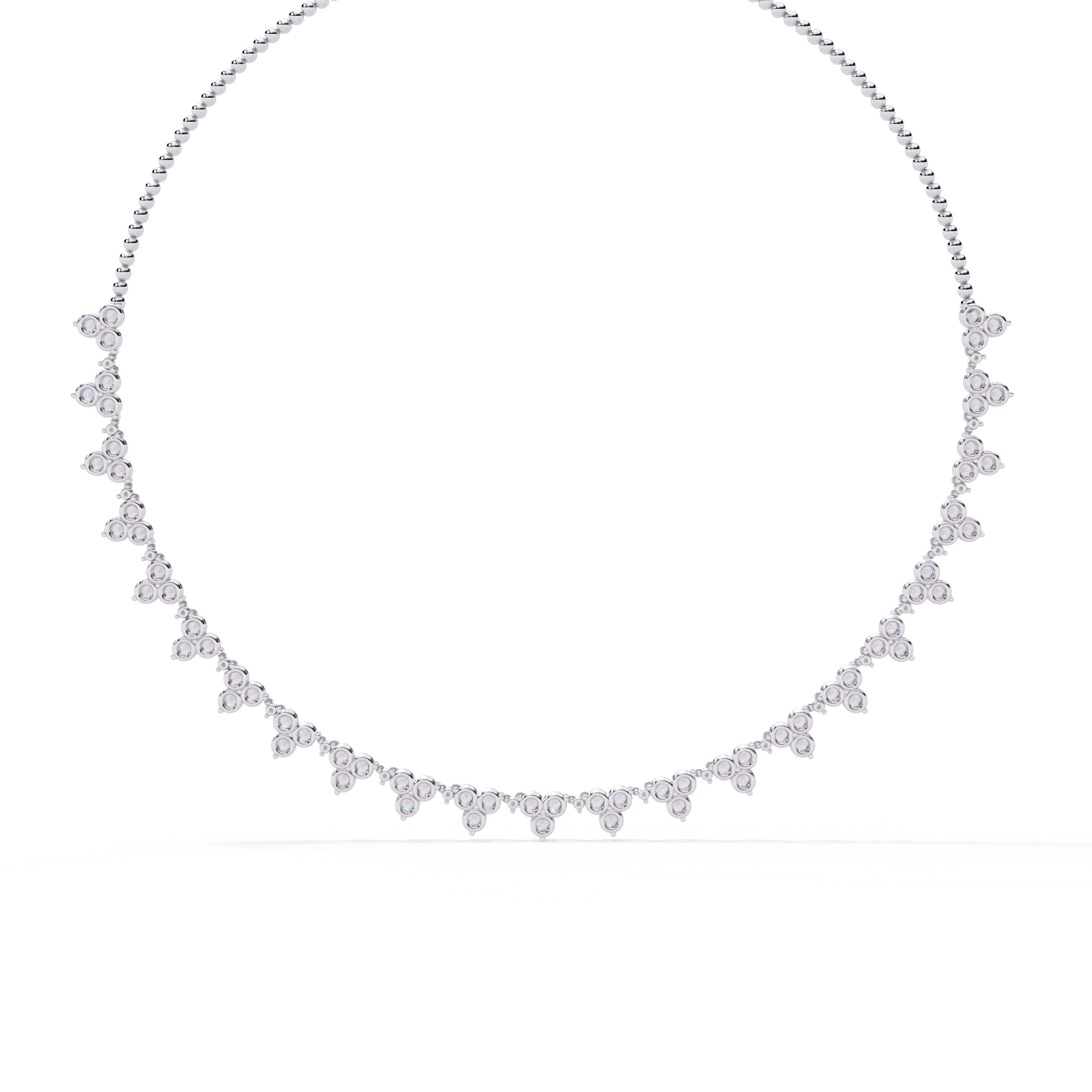 Virellune Triple-Bloom Diamond Necklace